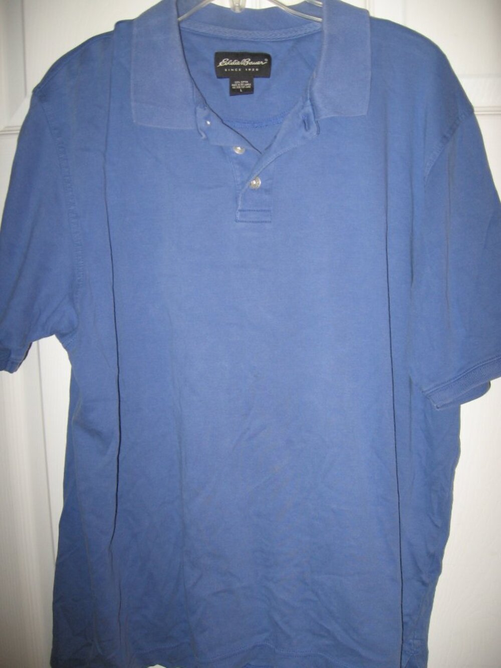 Eddie Bauer Basic Polo Shirt Men's Large Blue